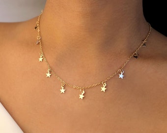 dainty star necklace / gold star necklace / star necklace / star necklace gold / gold star choker / star jewelry / gold star jewelry
