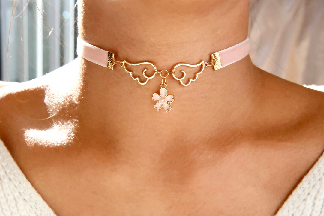 Pink Sakura Flower Choker / Pastel Pink Choker / Light Pink