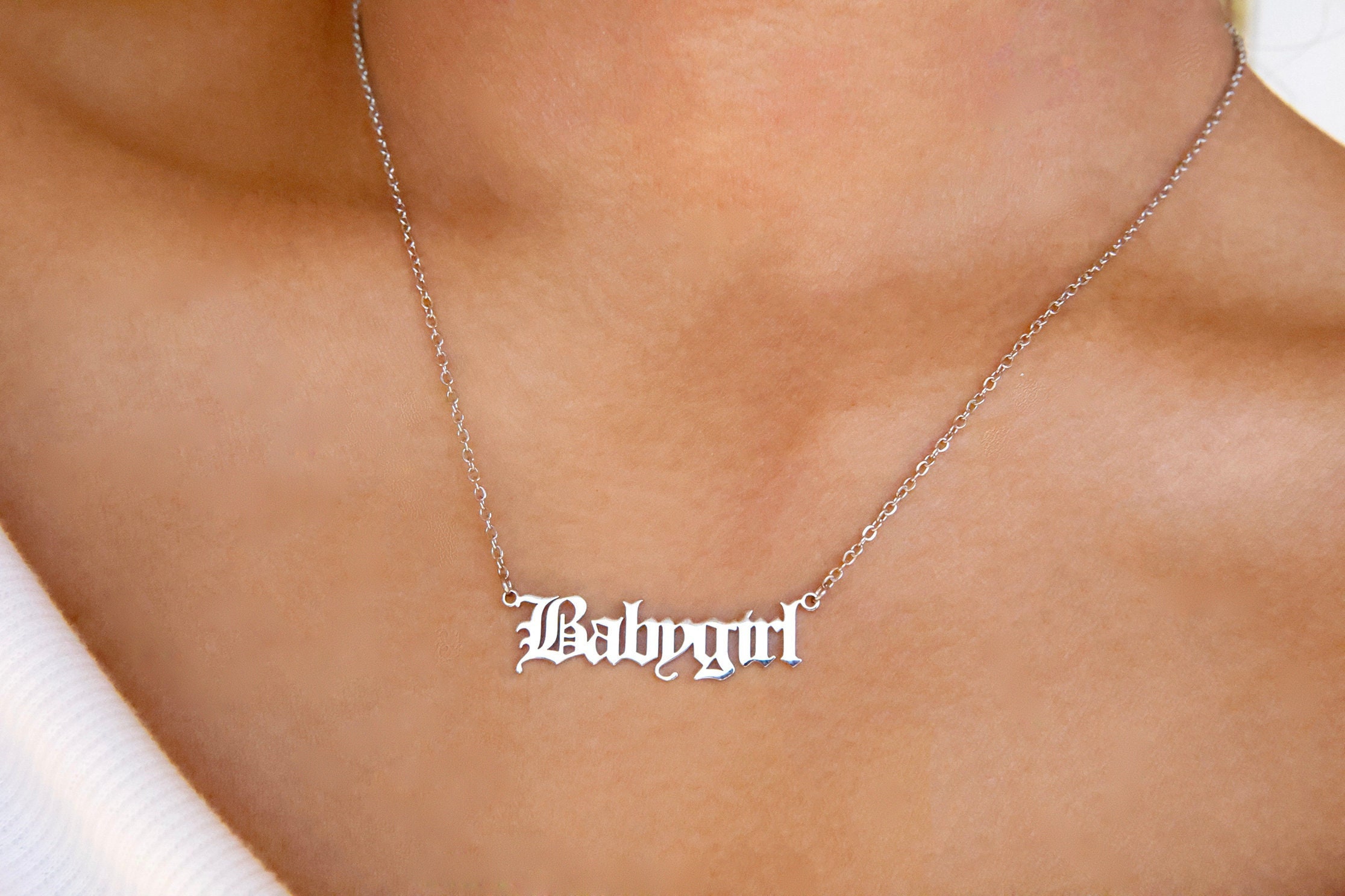 Name Necklace for Girls Little Girl Name Necklace Name Jewelry for