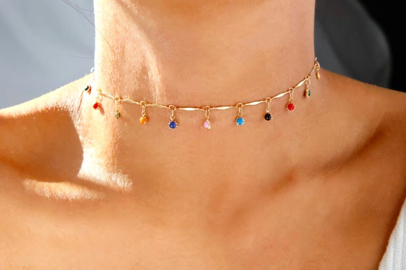 Colorful choker sale