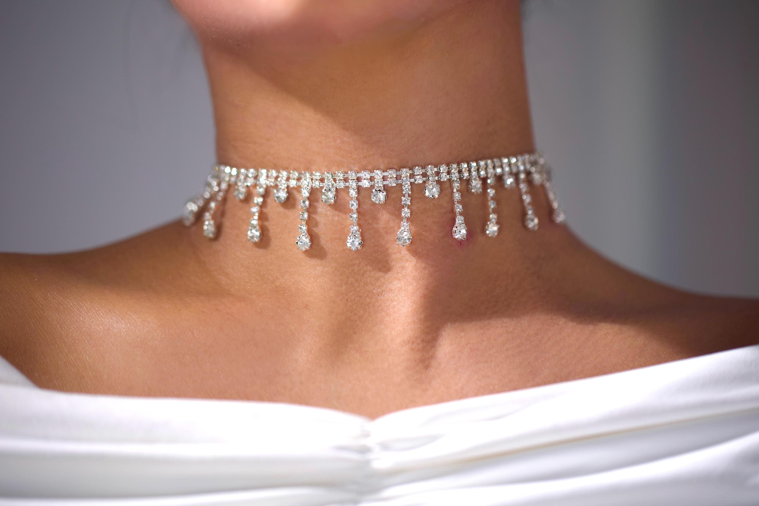 トップス babylclub Jewel chocker t Amazon.com: Zthread Rhinestone Bib Statement Necklace Vintage