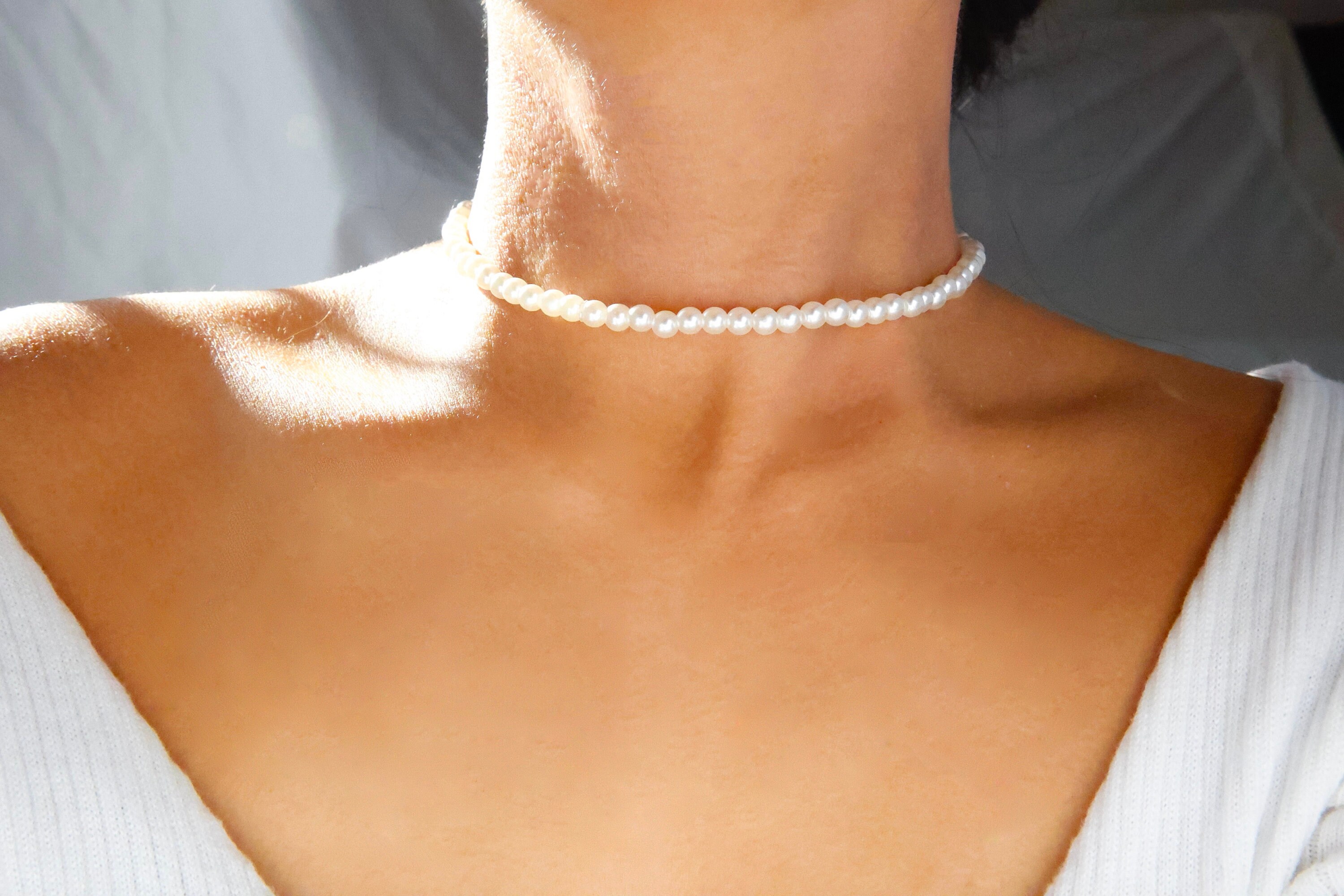 ☆SMALL FAUX-PEARL CHOKER /KIMHEKIM☆ Amazon.com: Aimimier 1920s Vintage Faux Pearl Choker