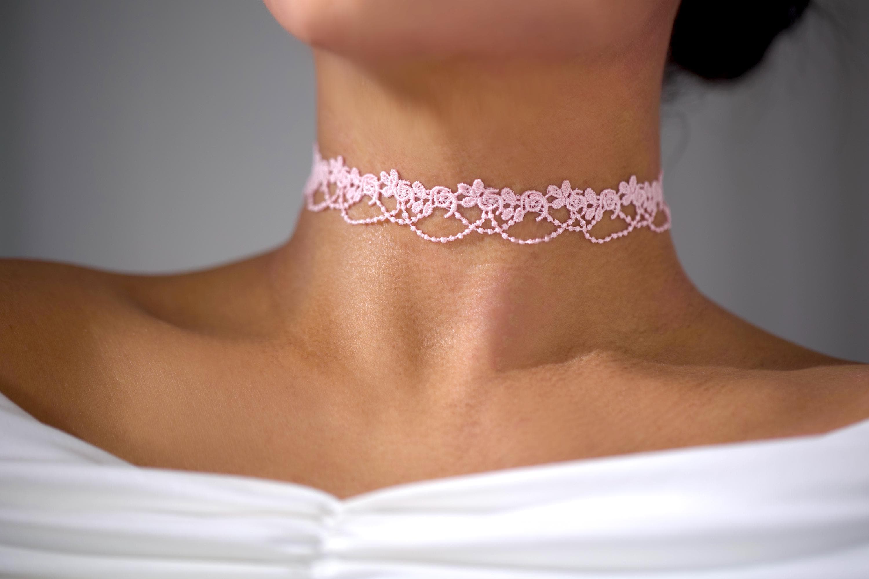 Pink Dress Choker - Etsy