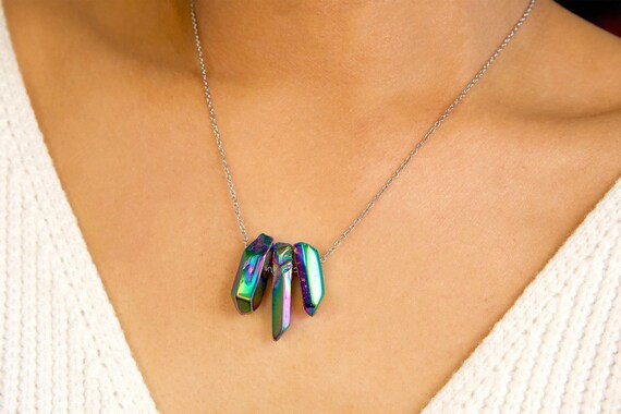 Rainbow titanium necklace deals