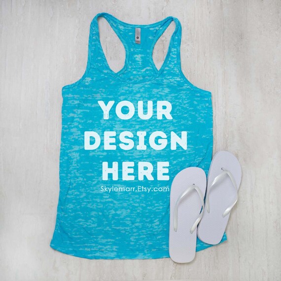 Download Free Tank Top Mockup Next Level Womens Burnout (PSD ...