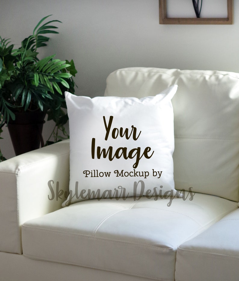 Download Square White Pillow Mockup Blank Pillow Mock Up Modern | Etsy