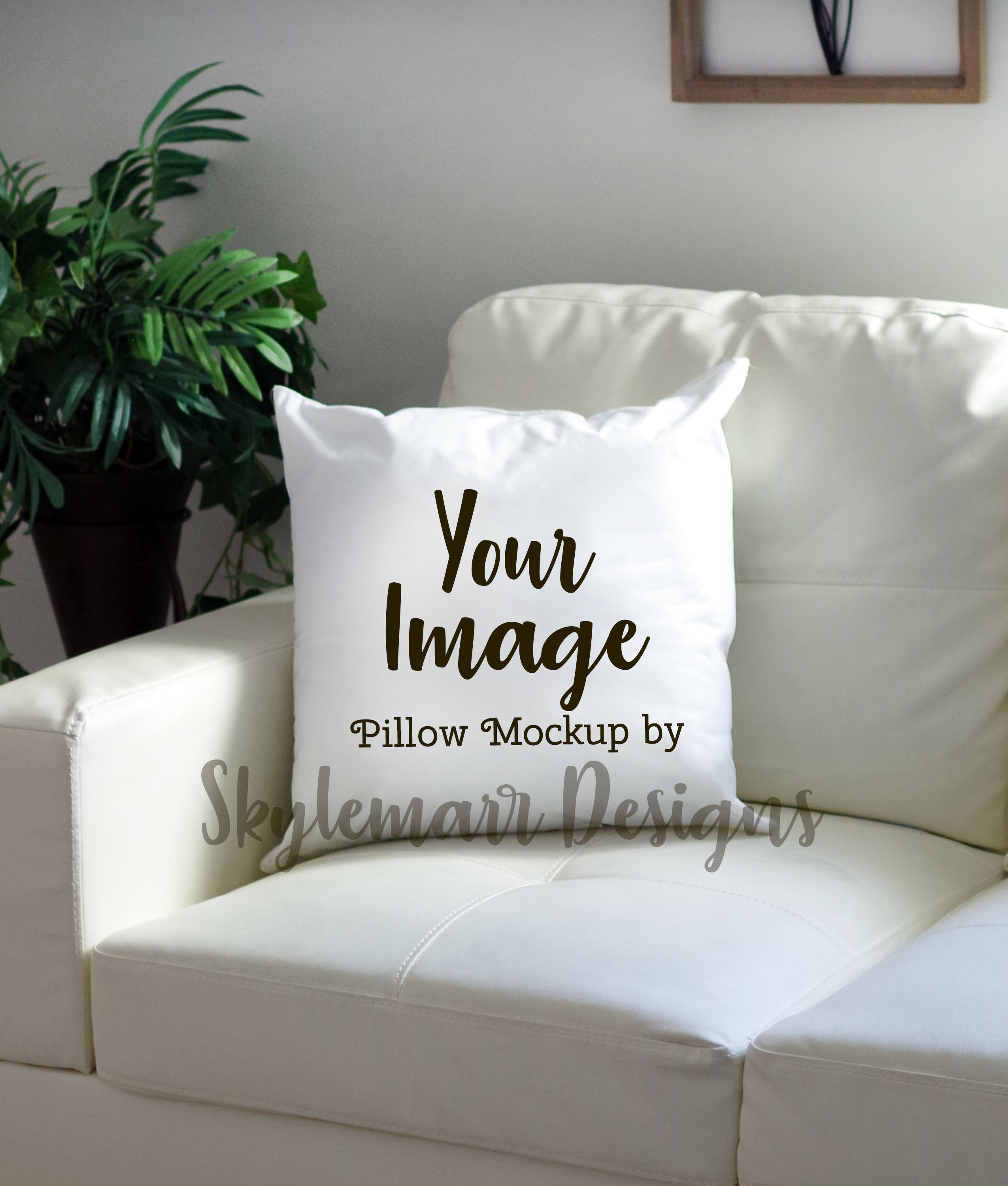 Download Square White Pillow Mockup Blank Pillow Mock Up Modern Etsy
