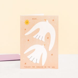 Maman, merci de m'avoir montré le chemin | Carte de fête des mères | carte de remerciement pour maman | carte d'anniversaire de maman | carte postale pour maman | Merci maman