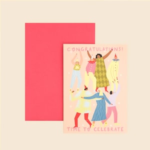 Il est temps de célébrer la carte de vœux | Carte de soirée dansante | Carte de réussite | Bravo | Examens réussis | Examen de conduite | Remise des diplômes | Travail