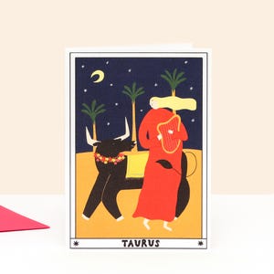 Tarot Taurus Birthday Card | Horoscope | Zodiac Birthday Card | Star Sign Card