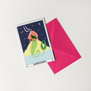 Tarot Steinbock Geburtstagskarte | Horoskop | Sternzeichen Geburtstagskarte | Sternzeichen Karte