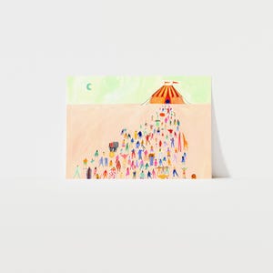 Nights At The Circus Art Print | Nursery Wall Art | Fun Colourful Circus Art Print | Kids Wall Art | Circus Animals | Performers | Big Top