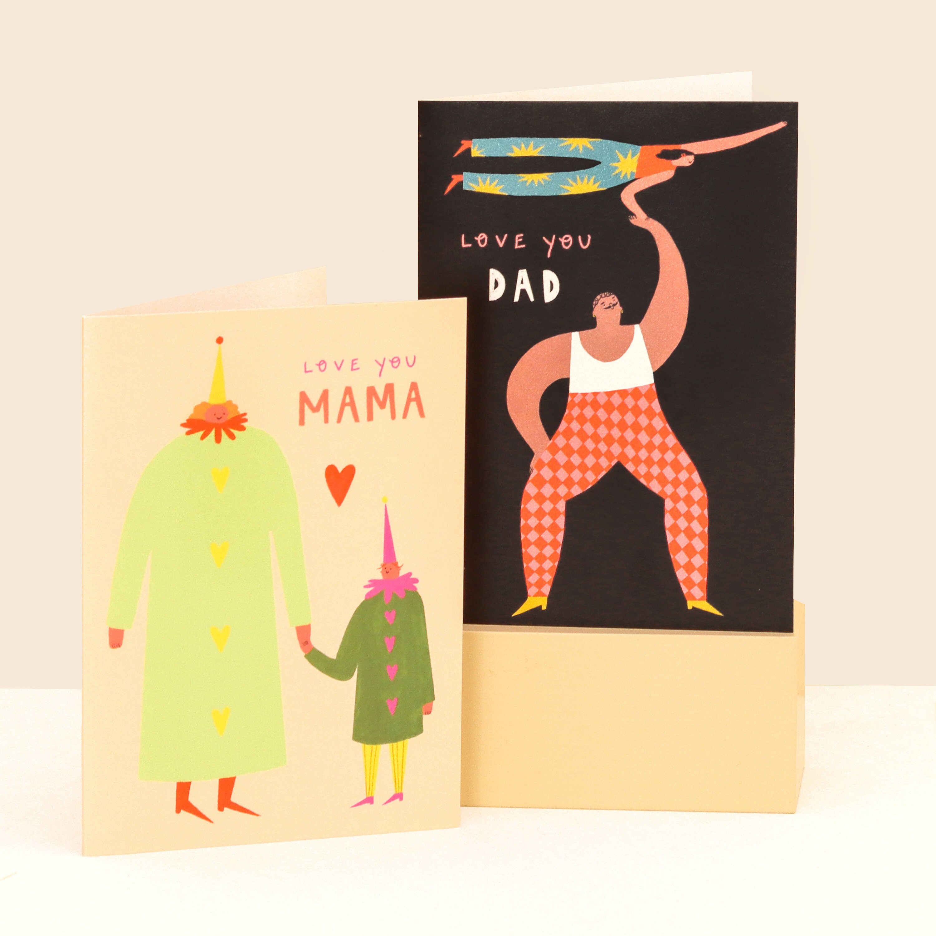 Love You Dad Card Father's Day Dad Birthday Circus Dad Strong Man Card ...