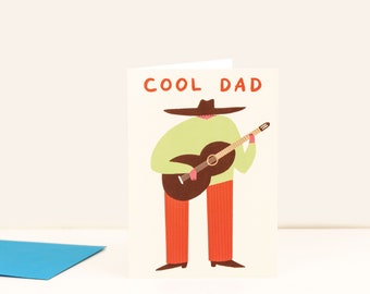 Cool Dad Card | Father's Day | Dad Birthday Card | Cowboy | Guitarist | Guitar | Country Western Card | Cowboy Dad | Musician Dad | Music