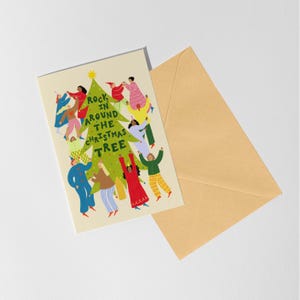 Rockin around Weihnachtskarte | Tannenbaum | Festliche Karte