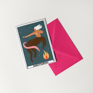 Tarot Sagittarius Birthday Card | Horoscope | Zodiac Birthday Card | Star Sign Card