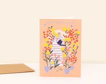 Happy Mother's Day Gardening Card | Floral Card | Mum | Gardening Themed Mother's Day | Stylish Mother's Day | Mom Card | Gardening Mum Card
