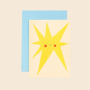 Smiling Star Greeting Card | Gold Star Congratulations | Achievement Card | Well Done | Graduation | Passing Driving Test | Good Job Card