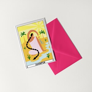 Tarot Geburtstagskarte Skorpion | Horoskop | Sternzeichen Geburtstagskarte | Sternzeichen Karte