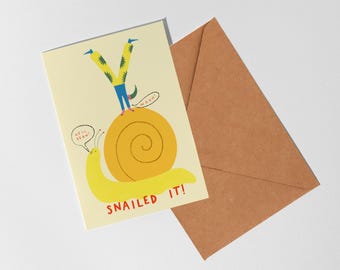 Snailed It Achievement Card / Laurea / Esami / Guida / Achievement Card / Ben fatto / Laurea / Superamento esame di guida / Buon lavoro