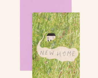 New Home Greeting Card | Floral Card | Housewarming | Cosy | Wild Flowers | Chimney | First Home | Moving | Dream Home | Welcome Home