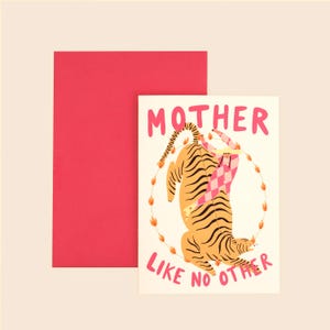 Mother Like No Other Card, Mother’s Day for cool mum, tiger circus fire