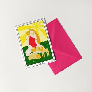 Tarot Löwe Geburtstagskarte | Horoskop | Sternzeichen Geburtstagskarte | Sternzeichen Karte