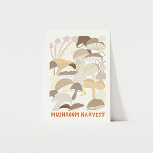 Mushroom Harvest Art Print | Food Print | Kitchen Print | Mushrooms Art Print