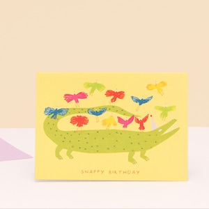 Crocodile Snappy Birthday Card | Animal Kids Birthday Card | Funny Birthday Card | Children&#39;s Birthday Card