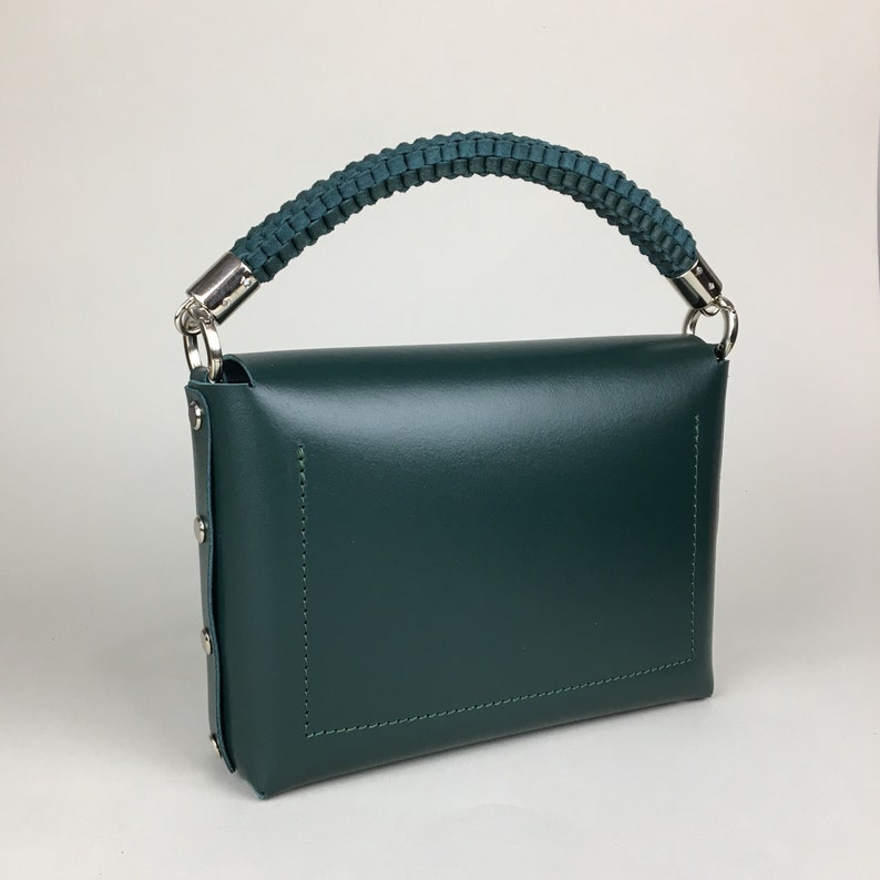 Green Leather Crossbody Bag Handmade Leather Purse Leather Etsy