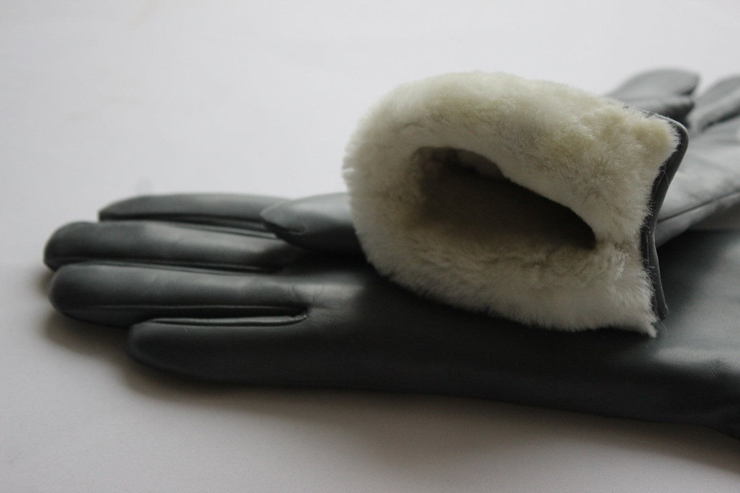 Fur Lined Leather Gloves Womens Black Leather Gloves Womens - Etsy