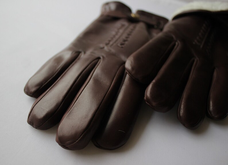 Men's Fur Lined Leather Gloves Winter Driving Gloves Etsy