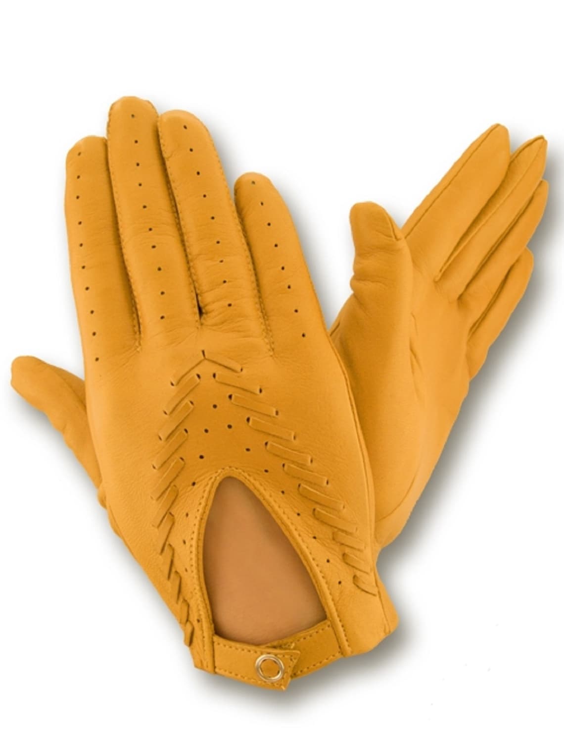 Yellow Gloves Ladies Leather Gloves Driving Gloves Yellow Etsy