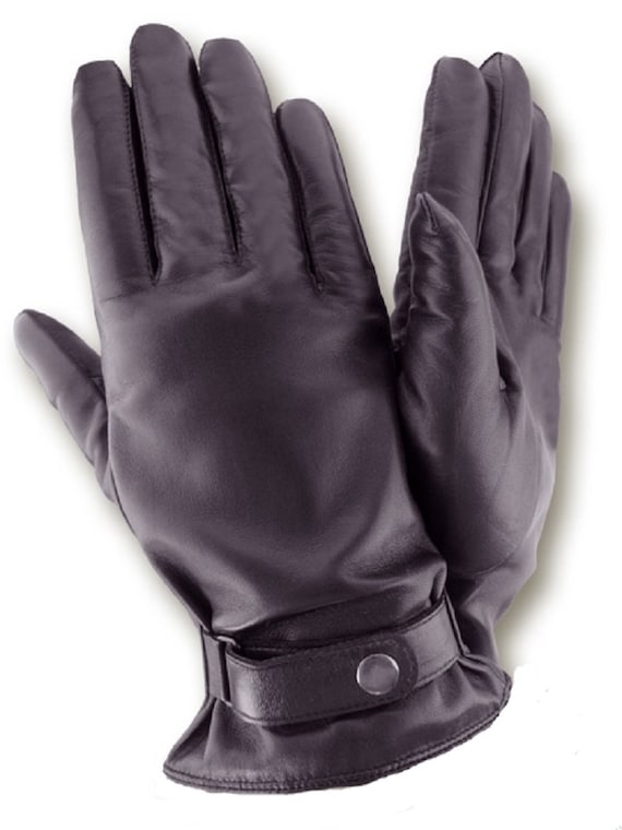 black leather mens driving gloves