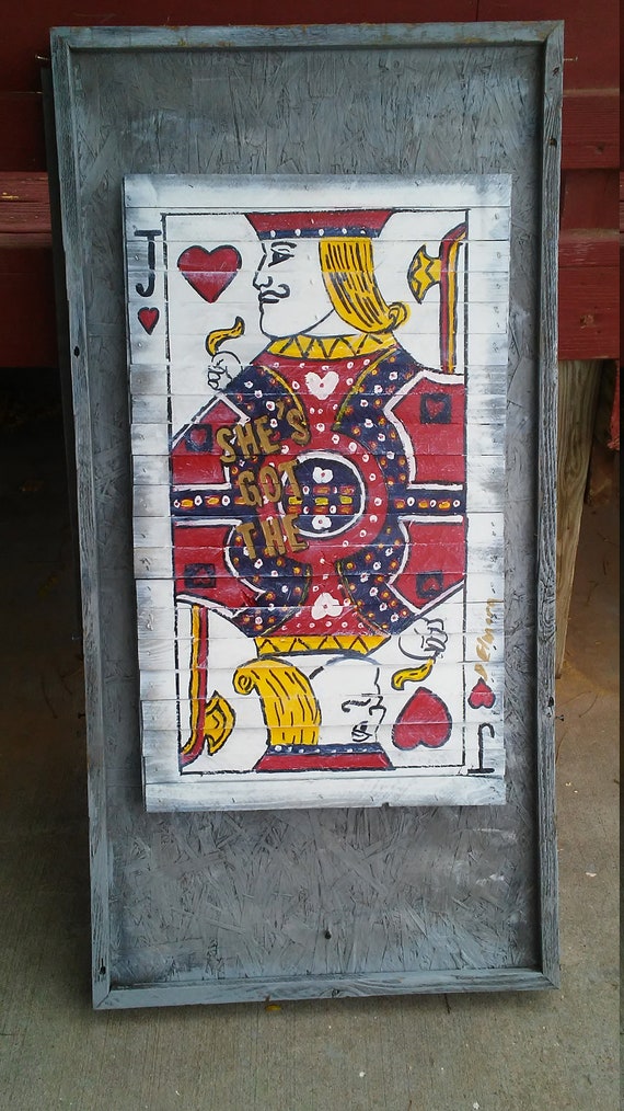 Reclaimed Wood Wall Art Original Delmarq She S Got The Etsy