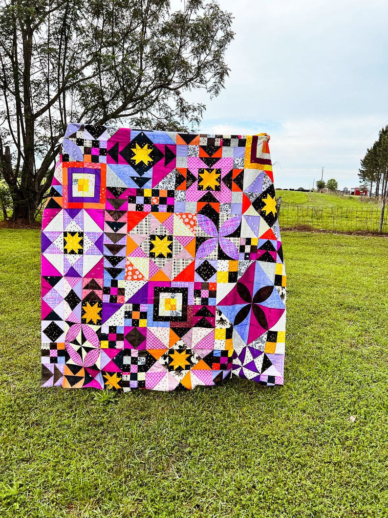 Untamed | Modern + Scrappy Quilt Pattern by Amy Wilder Studio - Etsy