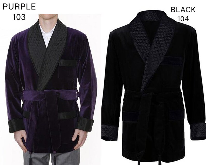 Custom made Mens smoking jacket With loafers slippers Initial monogram Dinner Coat Party Wear