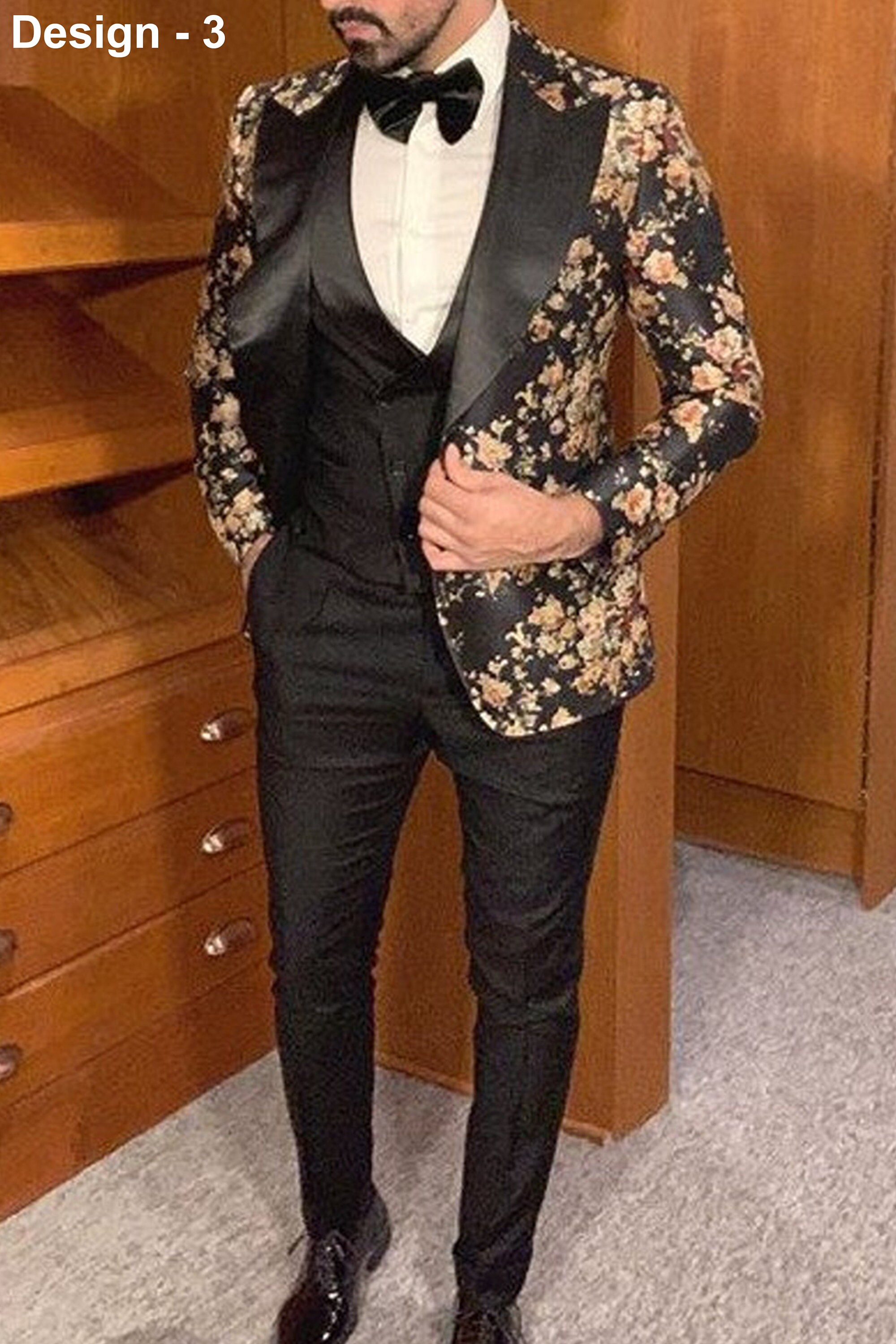 Red floral shop tuxedo jacket