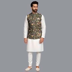 Men's Indian waistcoat modi jacket nehru style fancy koti ethnic outfit MJ820