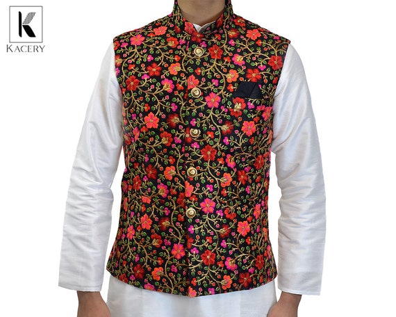 Gilet indien pour homme modi veste nehru style fantaisie koti - Etsy France