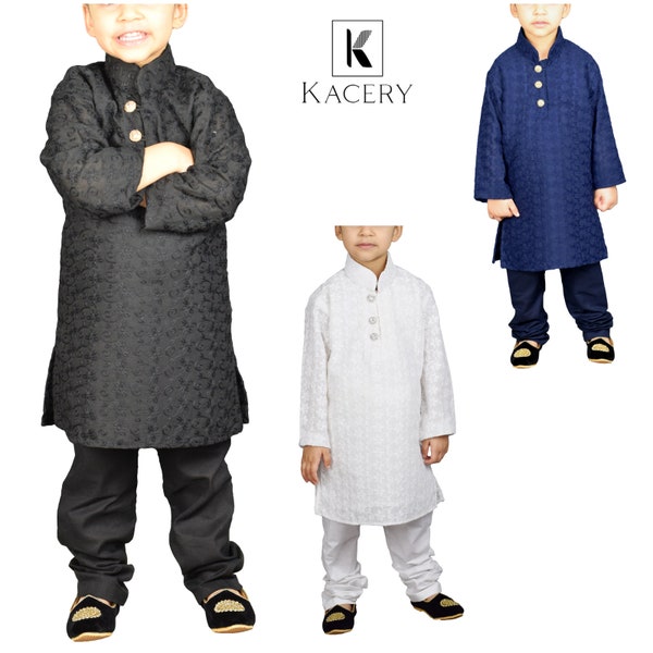 Boys Kids Indian Ethenic Cotton Chiken Kurta Pajama BK251