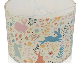 CUTE BUNNY nursery LAMPSHADE Uk Made Kids Lampshade Animal Lampshade shade Children's Lamp shade Baby Bedroom Lampshade Rabbit