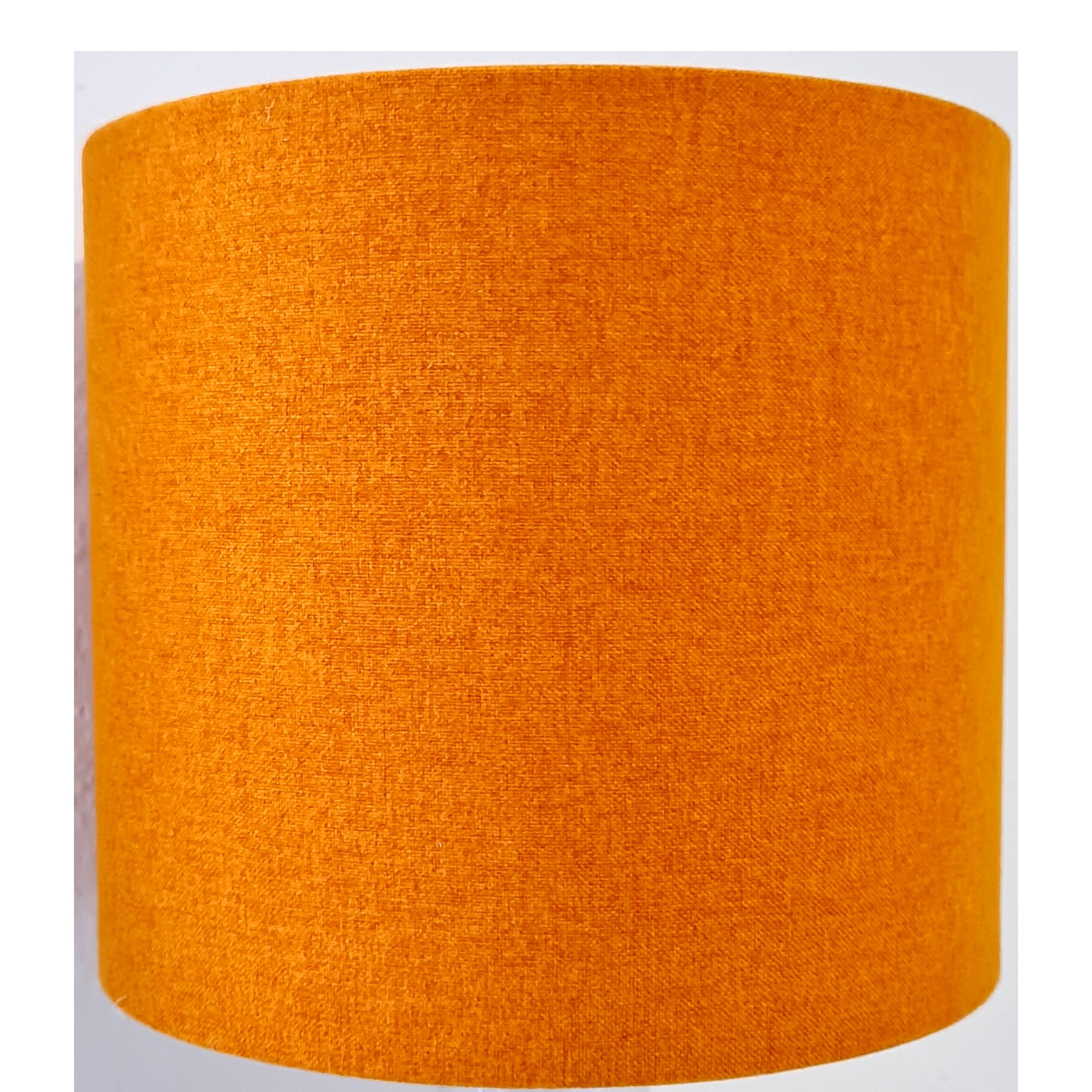 Orange drum on sale lamp shade