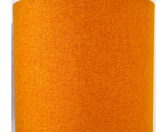 ORANGE LAMPSHADE UK Made Retro Lamp shade Vintage Textured Linen Orange Drum Lampshade Orange Lampshade Orange Retro Drum Lampshade