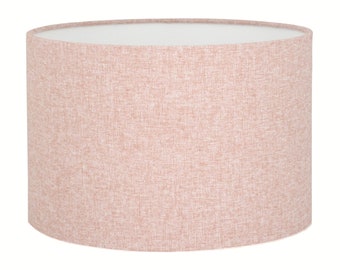 PINK LAMPSHADE UK Made Contemporary Retro Lamp shade Textured Linen Pink Drum Lampshade Pink Lampshade Pink Drum Lampshade