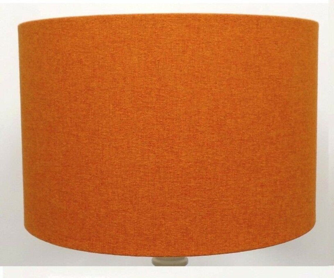 DRUM LAMPSHADE Geometric Vintage Lamp shade UK Made Linen Etsy