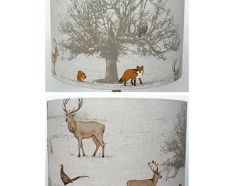 FOREST FOX LAMPSHADE Uk Made Kids Lampshade Animal Lampshade shade Children's Lamp shade Woodland Lampshade Stag Deer lampshade