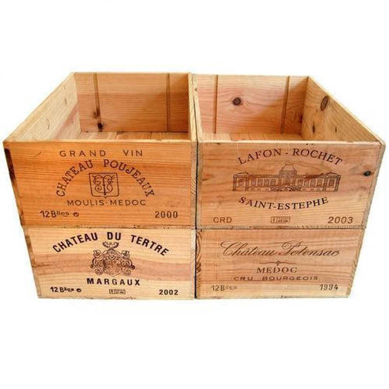 HAMPER AUTHENTIC 12 BOTTLE FRENCH WOODEN WINE CRATE BOX RETRO PLANTER