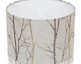 FIBRE NATURELLE BURLEY Silver Birch Tree Lampshade uk Made Forest Lampshade Branches Table Lampshades Leaves Lampshade Retro Lamp shade