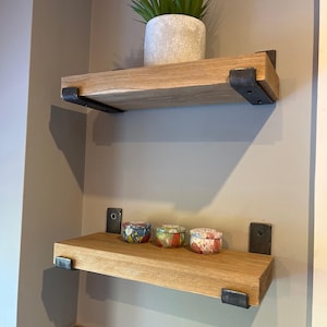 2 x Metal Shelf BRACKETS UK Made Raw Steel Brackets Metal Brackets Industrial Brackets Rustic Shelf Bracket Metal Brackets Bookshelf